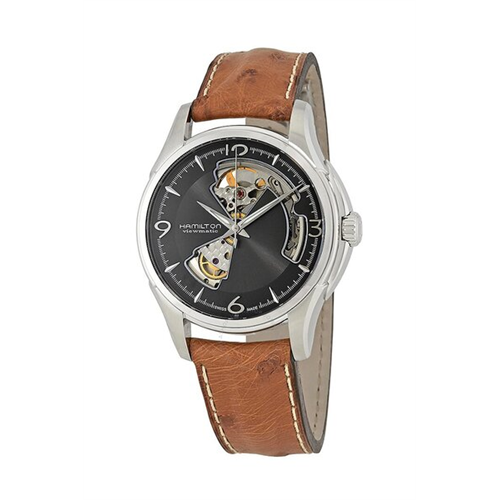 Hamilton Jazzmaster Open Heart Leather Watch (H32565585)