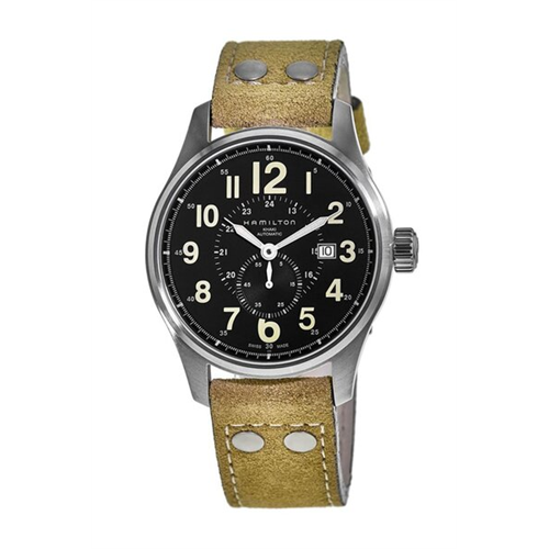 Hamilton Khaki Calf Leather Strap Watch -H70655733