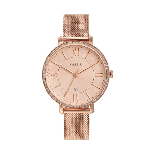 Jacqueline Three-Hand Date Rose Gold-Tone Stainless Steel Watch