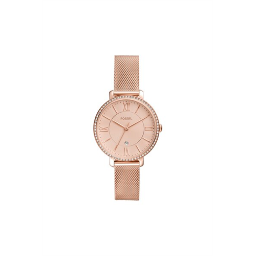 Jacqueline Three-Hand Date Rose Gold-Tone Stainless Steel Watch