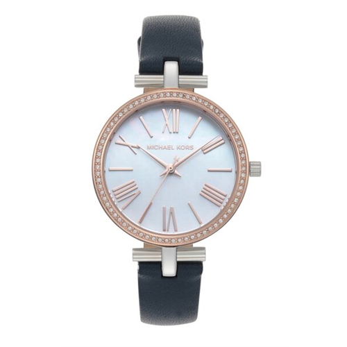 Michael Kors Maci Blue Leather Watch