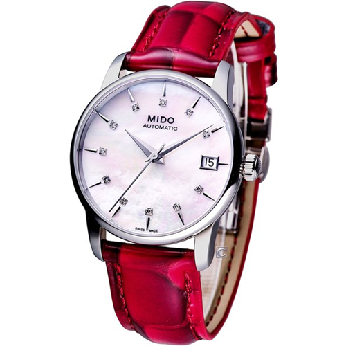 Mido baroncelli leather watch