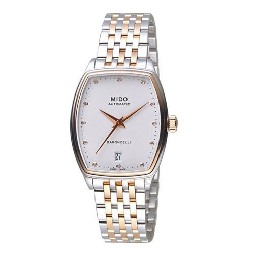 Mido Baroncelli Tonneau Stainless Steel Watch