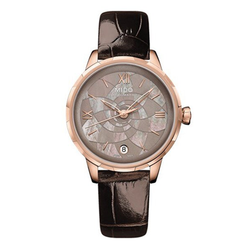 Mido Rainflower Leather Watch