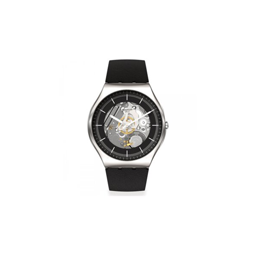 Swatch Men's Leather Watch