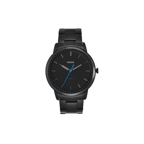 The Minimalist Slim Three-Hand Black Stainless Steel Watch