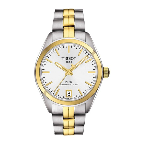 Tissot pr 100 stainless steel watch