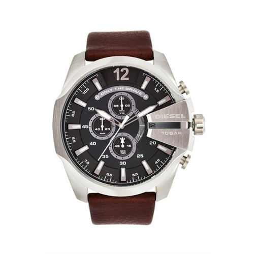 Diesel Men's Mega Chief Leather Watch