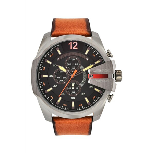 Diesel Men's Mega Chief Leather Watch