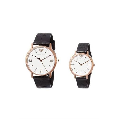 Emporio Armani Couple'S Kappa Leather Watch Set