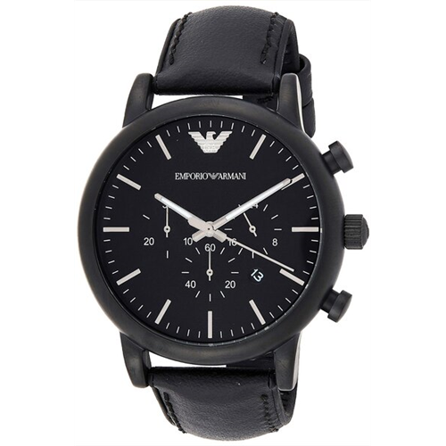 Emporio Armani Men's Luigi Leather Watch