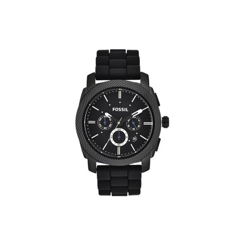 Fossil Machine Chronograph Black Silicone Watch