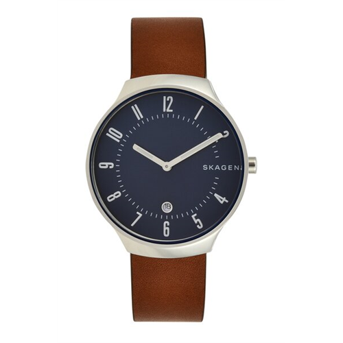 Skagen Grenen Brown Leather Watch