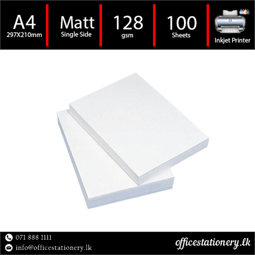 A4 128gsm Matt Photo Paper