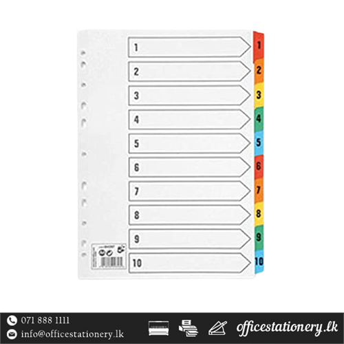 File Separator Plastic 1to10