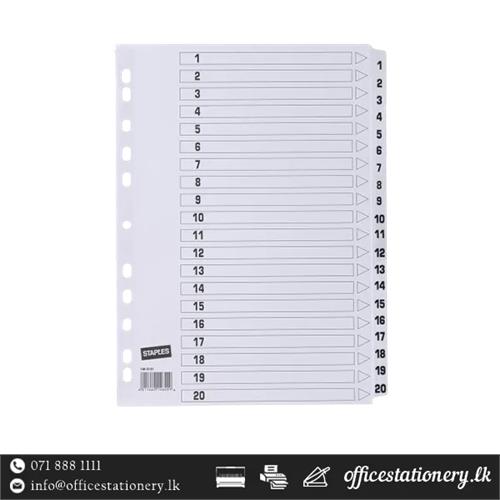 File Separator Plastic 1to20