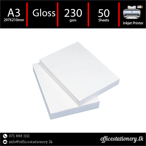 Gloss Photo Paper A3 230gsm