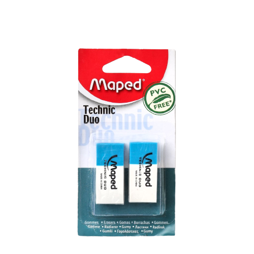 MAPED TECHNIC DUO ERASER BLISTER PACK