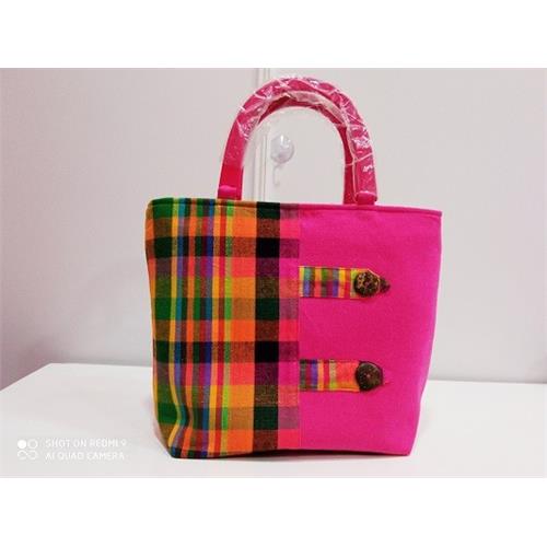 Handloom Hand Bag pink