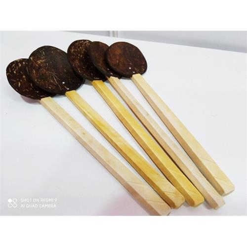Coconut shell Spoons 5 piece Large Size