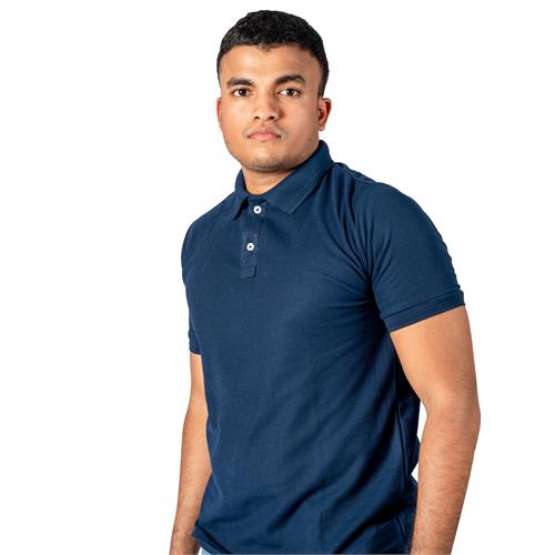 Men's Premium Polo T - Navy Blue-Medium