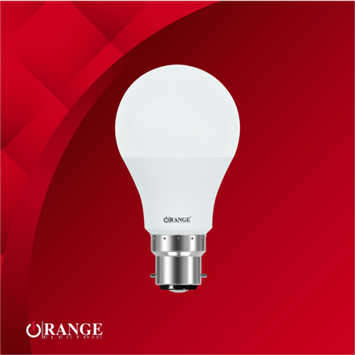 Orange 5W Warm White LED Light Bulb -CFL Equivalent 9W-Bayonet Cap B22 3000K