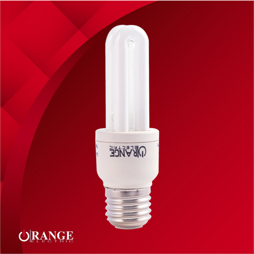 Orange Compact Fluorescent Light Bulb 7W CFL U Type - Edison Screw E27 Daylight 6500K