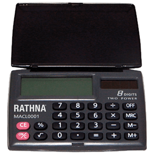 RATHNA 8 DIGIT POCKET CALCULATORPM00016