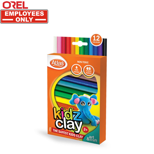 Atlas Kiddy Clay 12 Colors 200g - 0072