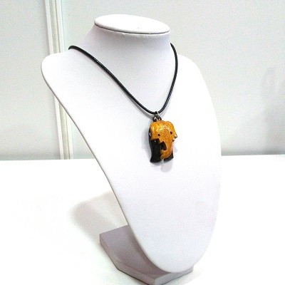 Coconut shell elephant pendant 0026 necklace