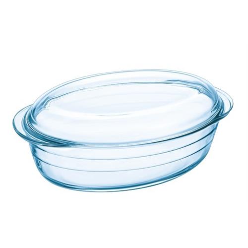 OVAL CASSAROLE WITH GLASS LID - 3L - 459AC