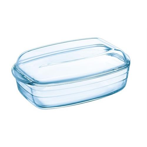 RECTANGULAR CASSAROLE WITH GLASS LID - 3L - 465AC