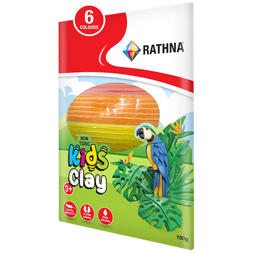 RATHNA KIDS CLAY STRIPS 6 - COLOR 100G PACK