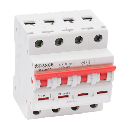 ORANGE ISOLATOR 4POLE 100A