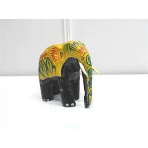 Wooden Elephant (Batik Style) Ornament 3inch