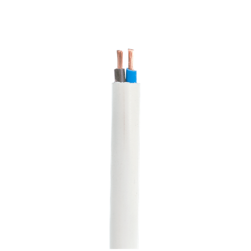 16/0.20mm Cu/PVC/PVC - 2 Core Flexible (0.5mm2) - White 50m