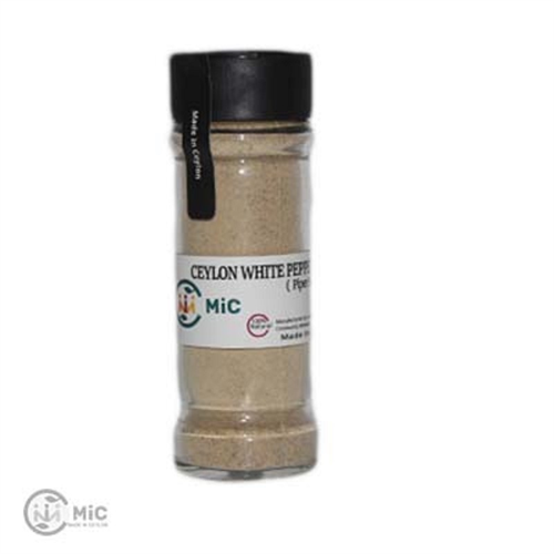 MiC White pepper powder in a 110ml Cartier Glass Jar - 50g