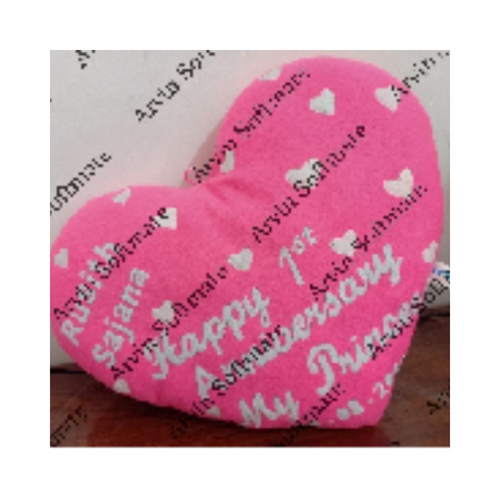 Customized Heart Pillow with six words.