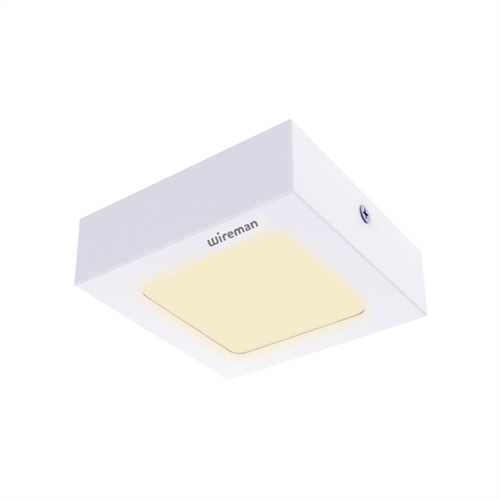 Wireman LED 6W Square Slim Surface Warm White Panel Light