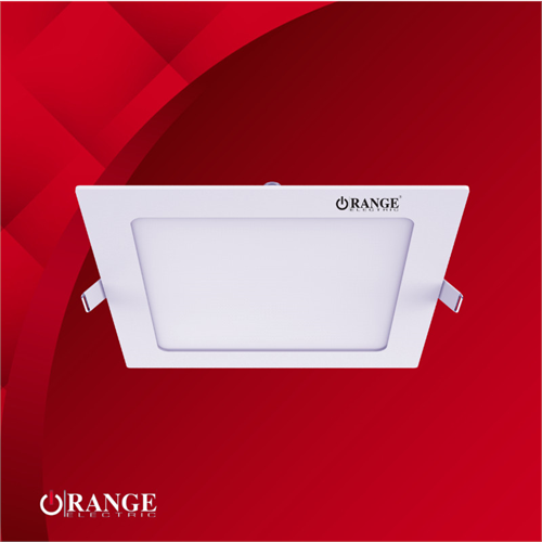 Orange LED 12W Recessed Square Frame Daylight Panel Light6500K With Driver Unit