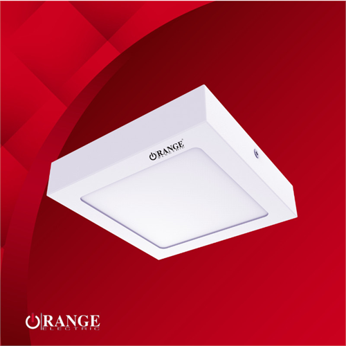 Orange LED 12W Surface Square Frame Daylight Panel Light 6500K with Driver Unit