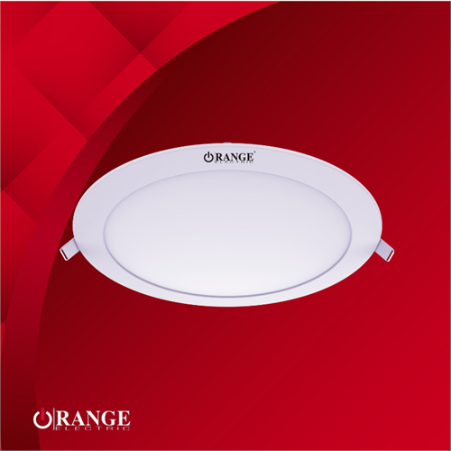 Orange LED 18W Recessed Circular Frame Daylight Panel Light 6500K with Driver Unit