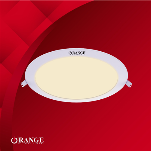 Orange LED 18W Recessed Circular Frame Warm White Panel Light 3000K with Driver Unit