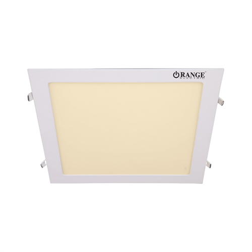 Orange LED 24W Recessed Square Frame Warm White Panel Light 3000K With Driver Unit
