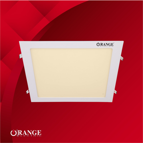 Orange LED 24W Recessed Square Frame Warm White Panel Light 3000K With Driver Unit