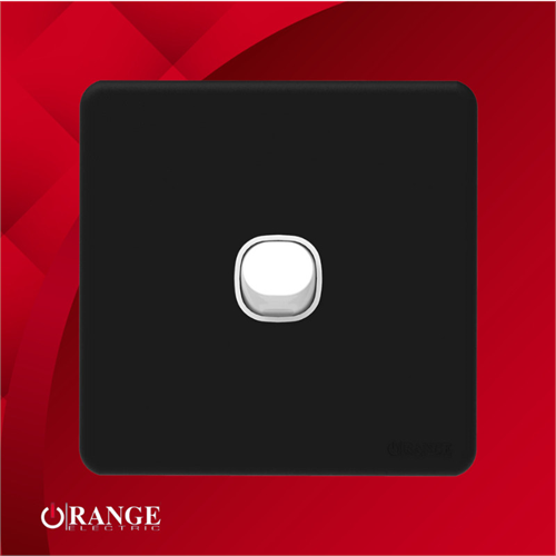 Orange Enigma Pearl Black 10A 1Way 1Gang Switch