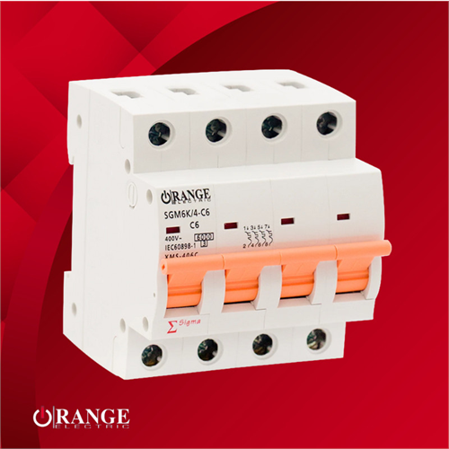 Orange Sigma MCB 4Pole 63A Type C