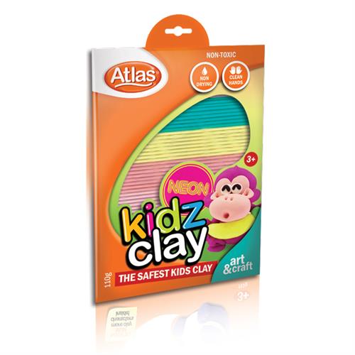 Atl Kiddy Clay Neon 12Pkt SFT110-8 -0096