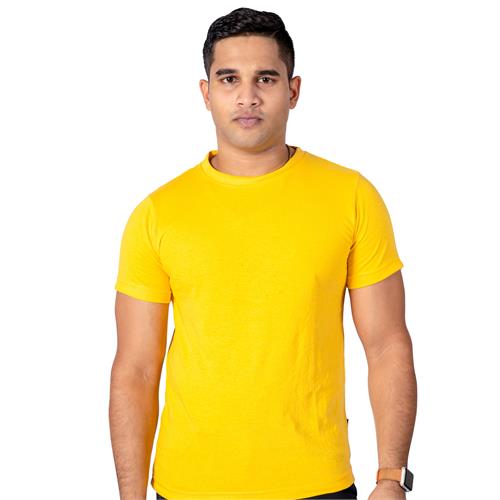 Men's Perfect Fit Crew Neck T - Custard Yellow-Extra Small