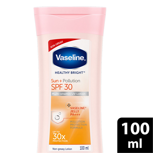 Vaseline Healthy Bright SPF30 Sun Pollution Body Lotion 100ml - UL